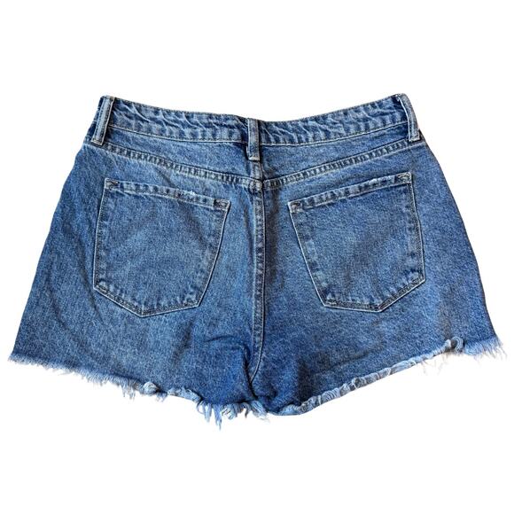 Kancan Estilo Shorts Cut Off Denim High Rise Distressed Hem Detail Size 11 29 - Picture 3 of 6